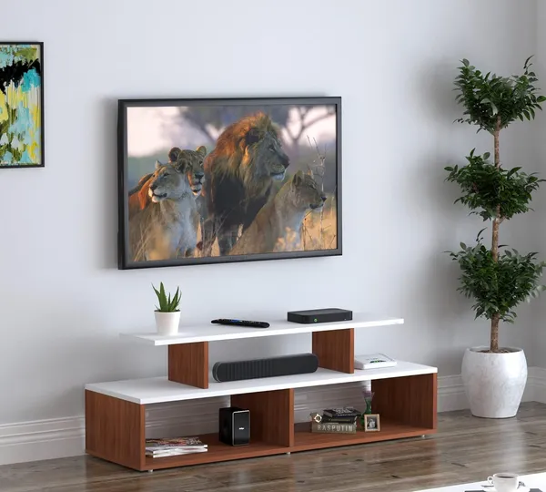 Rosebell_Walnut_White_Engineered_Wood_Tv_Unit_For_Home_Decor