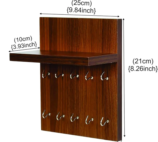 Rosebell_Walnut_Engineered_Wood_Key_Holder_For_Home_Decor