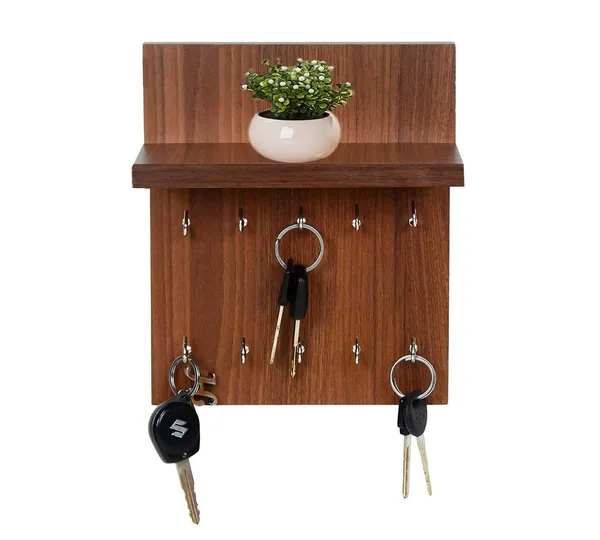 Rosebell_Walnut_Engineered_Wood_Key_Holder_For_Home_Decor