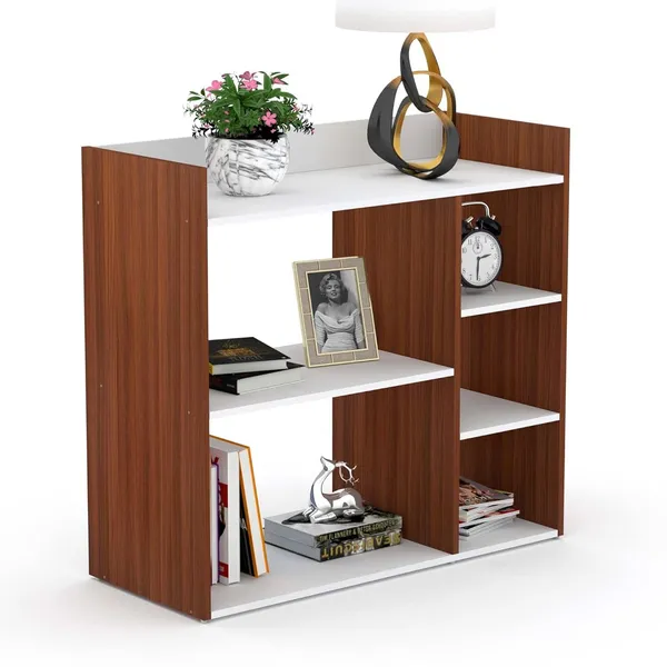 Rosebell__Walnut_White_Engineered_Wood_Side_Table_For_Home_Decor