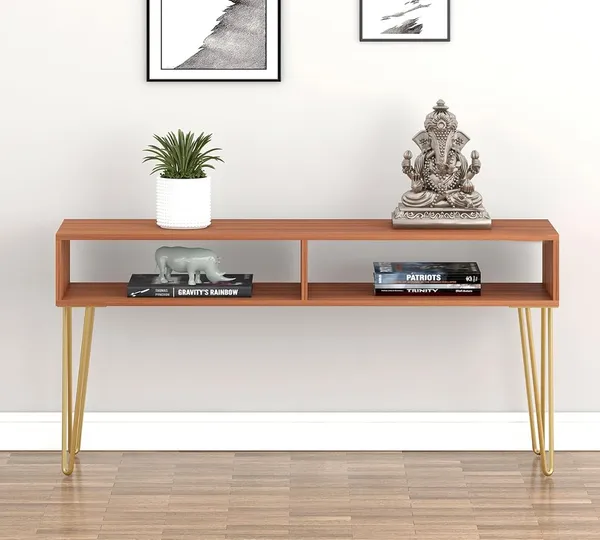 Rosebell_Walnut_Engineered_Wood_TV_Unit_with_Open_Storage_Shelves_&_Metal_Legs_for_Modern_Home_Decor