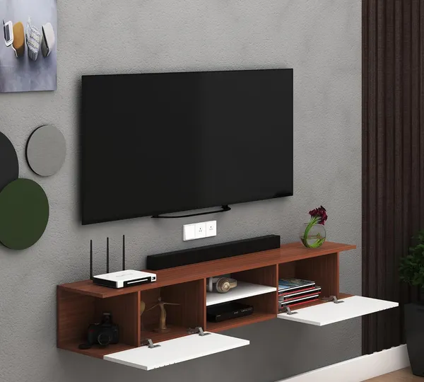 Rosebell_Walnut_White_Engineered_Wood_Tv_Unit_For_Home_Decor