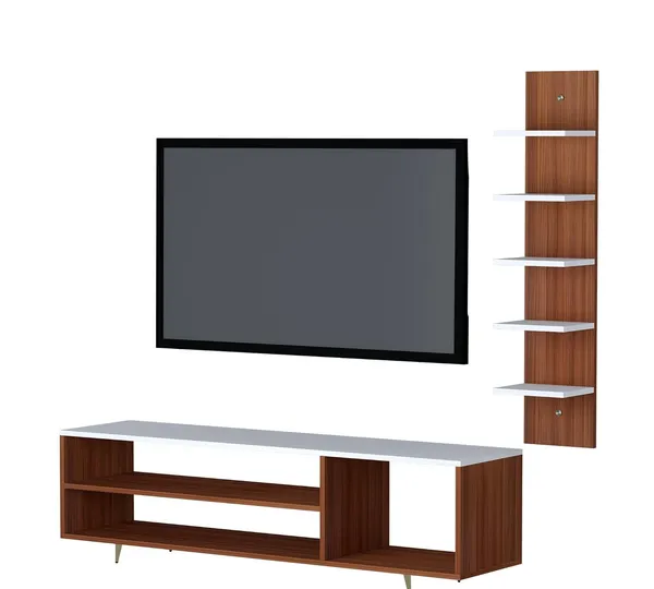 Rosebell_Walnut_White_Engineered_Wood_Tv_Unit_For_Home_Decor