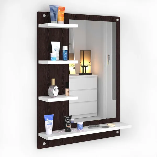 Rosebell_Wenge_And_White_Engineered_Wood_Dressing_Mirror_For_Home_Decor