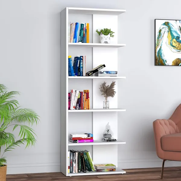 Rosebell_White_Engineered_Wood_Bookshelf_For_Home_Decor