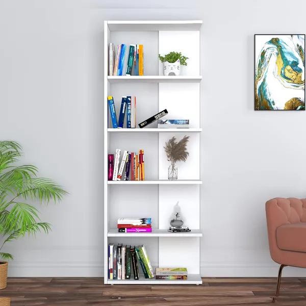 Rosebell_White_Engineered_Wood_Bookshelf_For_Home_Decor