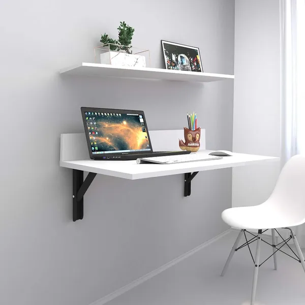 Rosebell_White_Engineered_Wood_Wall_Mounted_Folding_Table_For_Home_Decor