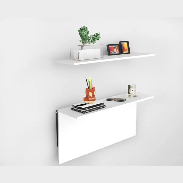 Rosebell_White_Engineered_Wood_Wall_Mounted_Folding_Table_For_Home_Decor