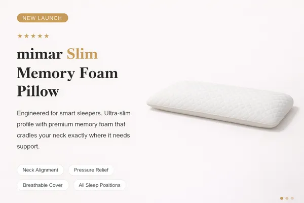 White_Premium_Quilted_Knitted_Slim_Pillow_For_Sleeping