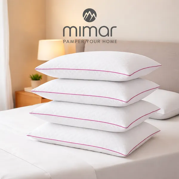 Pack_Of_4_White_&_Pink_Border_Premium_Quilted_Knitted_Pillow_For_Sleeping