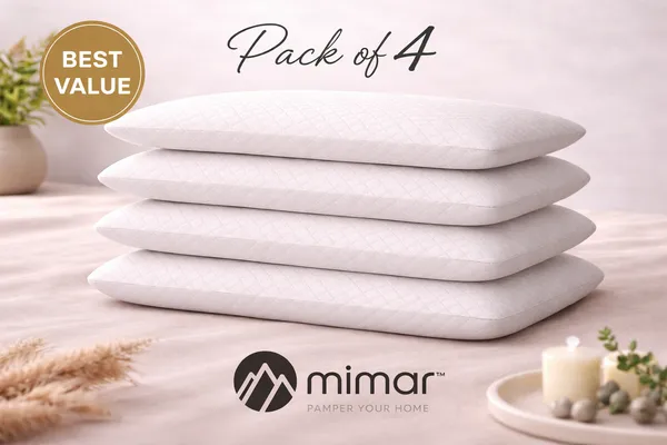 White_Premium_Quilted_Knitted_Slim_Pillow_For_Sleeping_(Pack_Of_4)