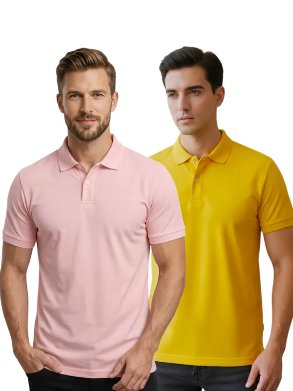 Yellow_And_Pink_Premium_Basic_Polo_T_Shirt_Pack_Of_2_For_Men