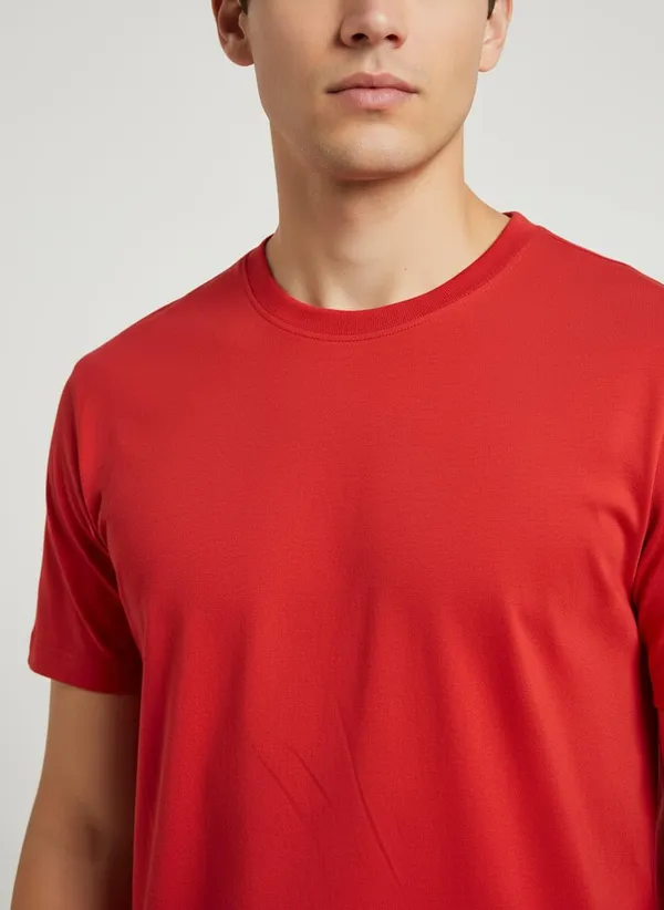 Red_Classic_Crew_Neck_T_Shirt_Cotton_Jersey_Short_Sleeve_Regular_Fit_Casual_Wear_For_Men