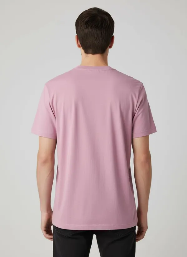 Dusty_Pink_Classic_Short_Sleeve_Crewneck_T_Shirt_Cotton_Blend_Casual_Everyday_Wear_For_Men