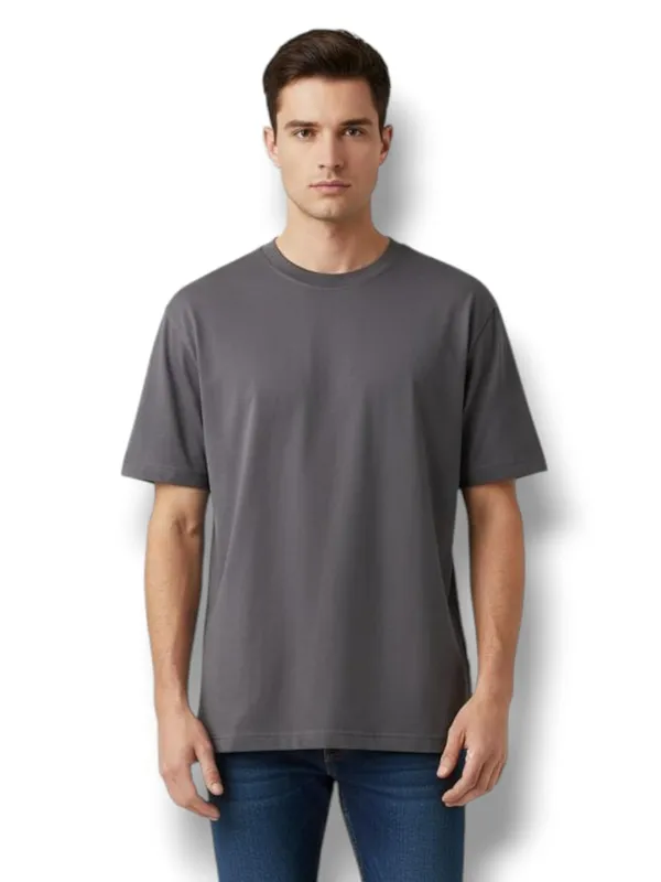 Grey_Classic_Cotton_Crew_Neck_T_Shirt_Short_Sleeve_Casual_Everyday_Wear_For_Men