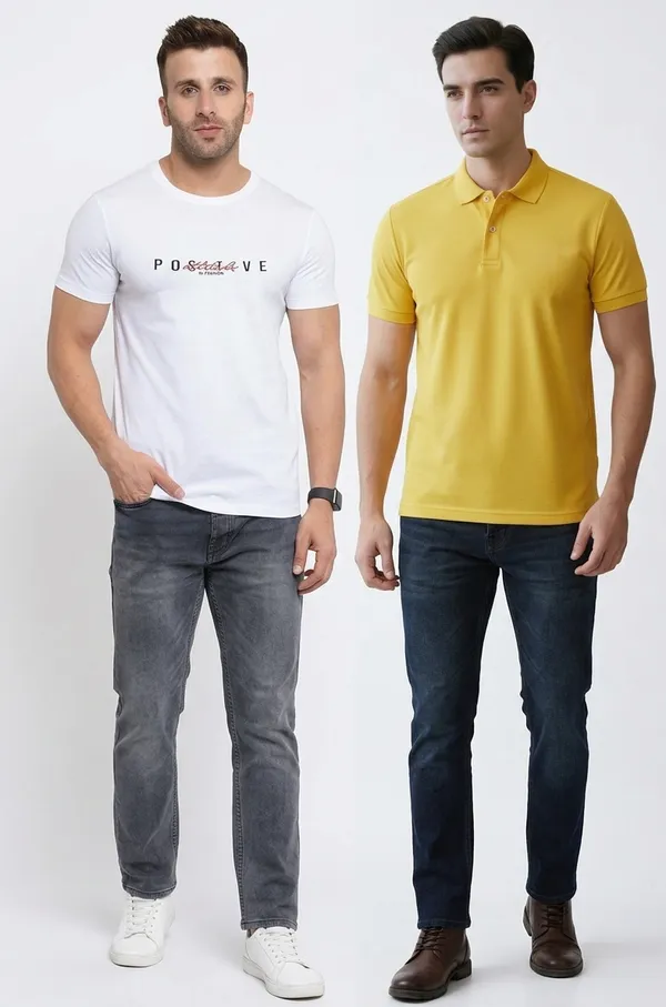 White_And_Yellow_Essential_Cotton_T_Shirt_Combo_Pack_Of_2_For_Men