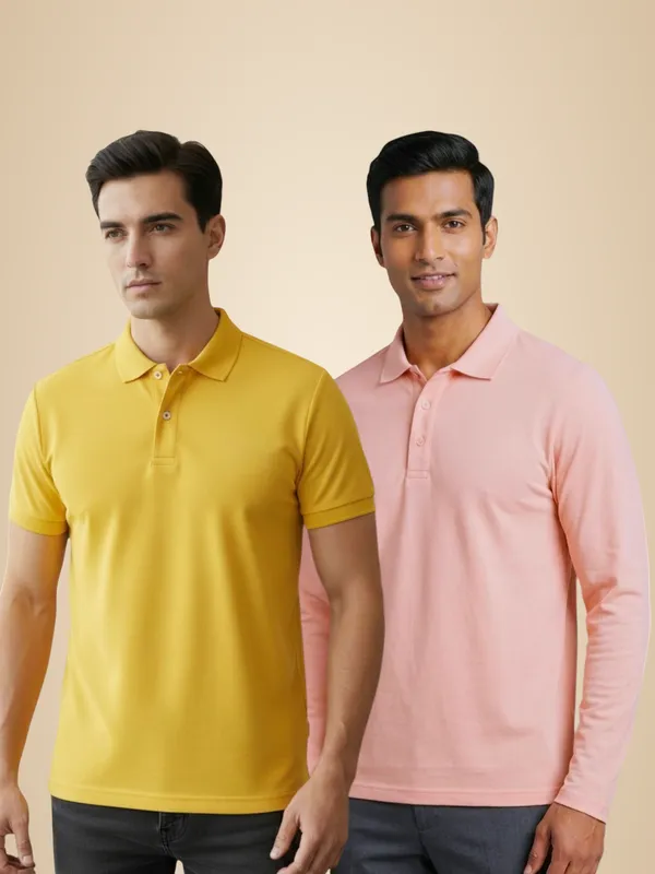 Yellow_And_Pink_Everyday_Comfort_T_Shirt_Pack_Of_2_For_Men