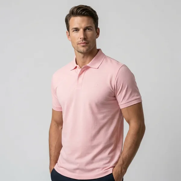 Light_Pink_Solid_Polo_T_Shirt_For_Men
