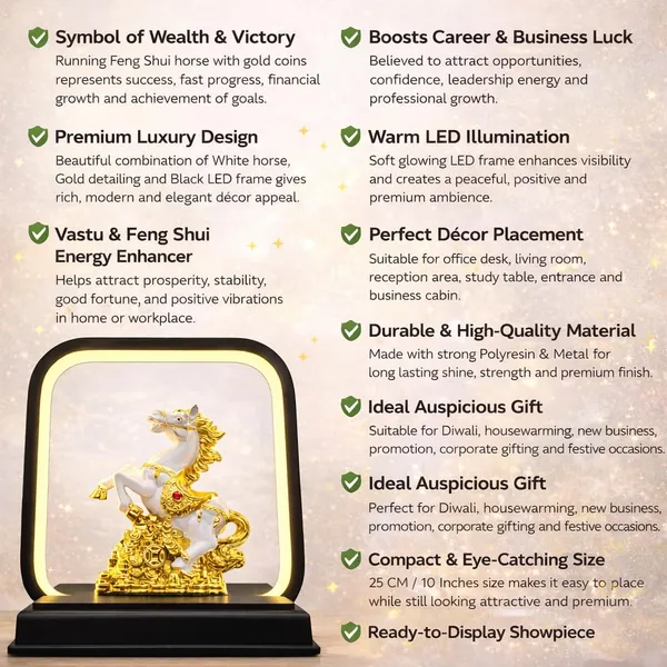 Classy_Flassy_Feng_Shui_Coin_Horse_With_Black_Led_Frame__Victory_Running_Horse_With_Gold_Coins_Vastu_Feng_Shui_Showpiece_For_Wealth_Success_And_Positive_Energy_Home_Office_Black
