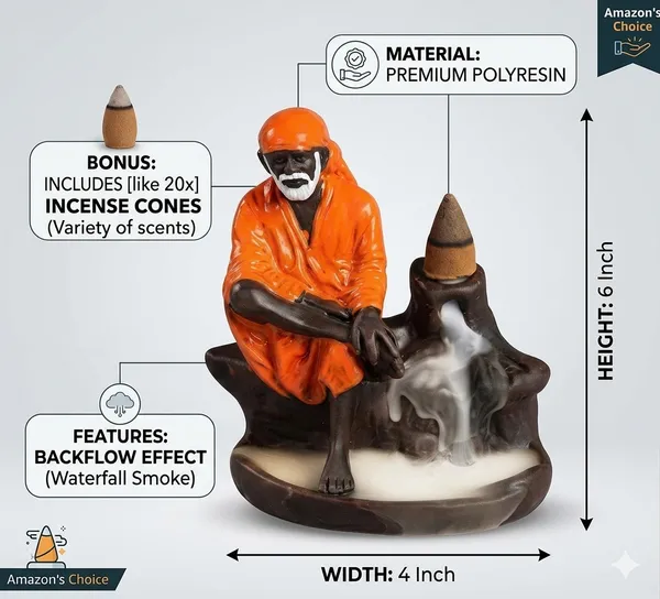 Sai_Baba_Small_Smoke_Fountain_Backflow_Incense_Burner_With_10_Dhoop_Cones_Polyresin_Waterfall_Incense_Holder_For_Home_Temple_Meditation_Yoga_Room_Pooja_Decor_Spiritual_Showpiece_And_Gift_Item