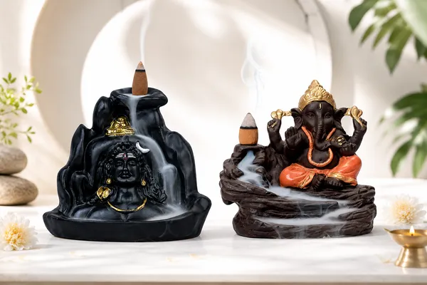 Ganesh_Ji_And_Aadi_Yogi_Ji_Smoke_Fountain_Backflow_Incense_Burner_With_10_Dhoop_Cones_Polyresin_Waterfall_Incense_Holder_For_Home_Temple_Meditation_Yoga_Room_Pooja_Decor_Spiritual_Showpiece_And_Gift_Item_Combo_Pack_Of_2
