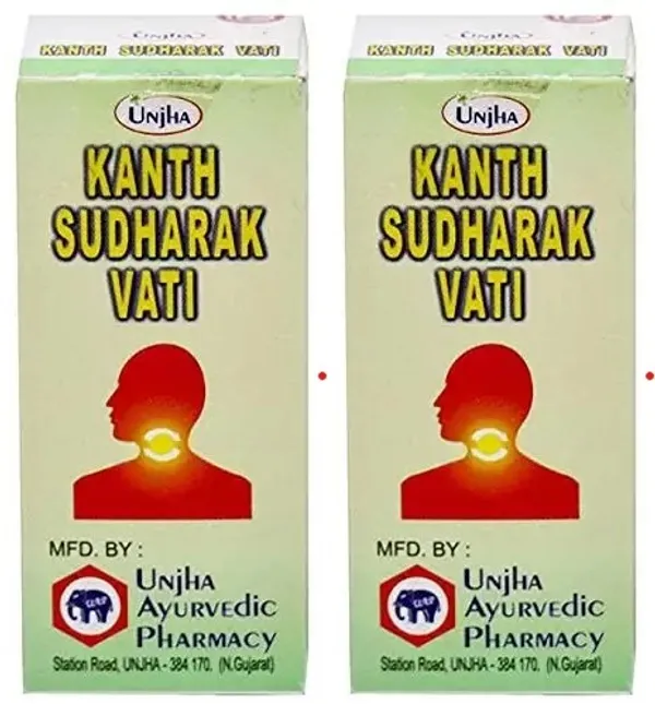 Pack_Of_2_Brown_Unjha_Kanth_Sudharak_Vati_Ayurvedic_Tablet_For_Men_And_Women