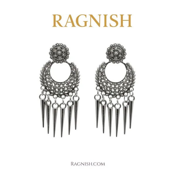 Silver_Oxidized_Alloy_And_Thread_Tassels_Premium_&_Fancy_Design_Earrings_For_Women