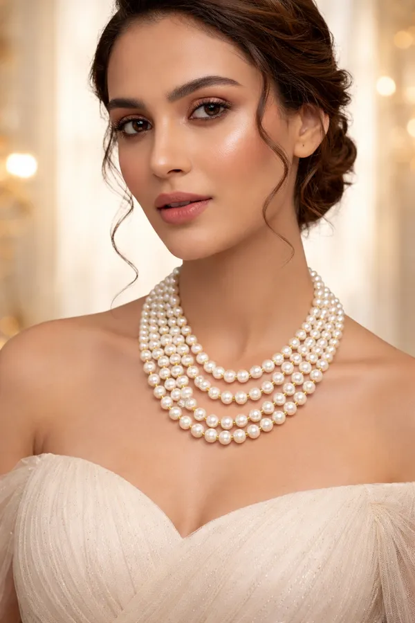 White_Artificial_Pearls_And_Alloy_Clasp_Premium_&_Fancy_Design_Necklace_For_Women