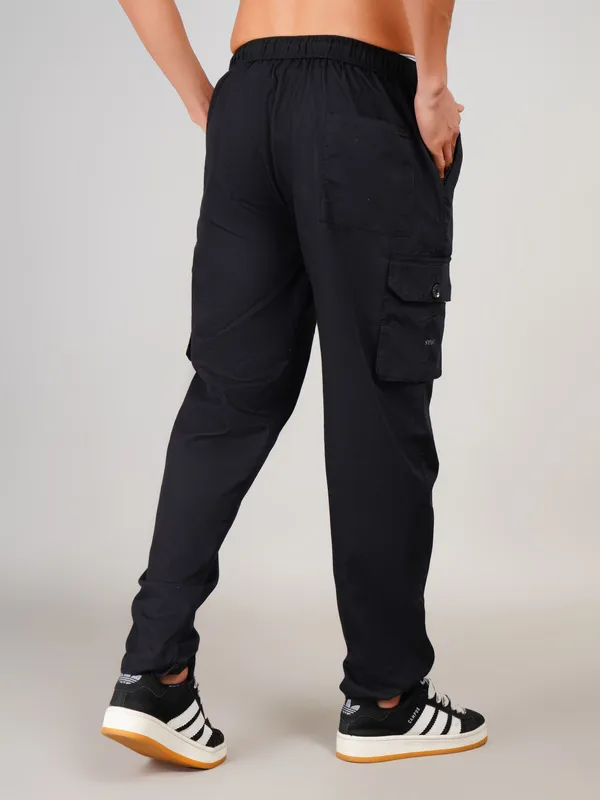 Black_Premium_Cotton_Solid_Regular_Fit_Cargo_Pant_For_Men