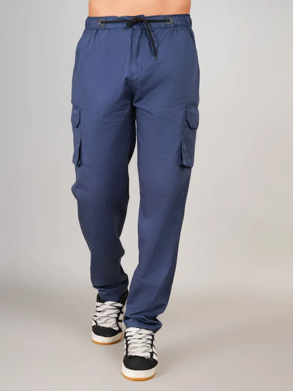 Blue_Premium_Cotton_Solid_Regular_Fit_Cargo_Pant_For_Men