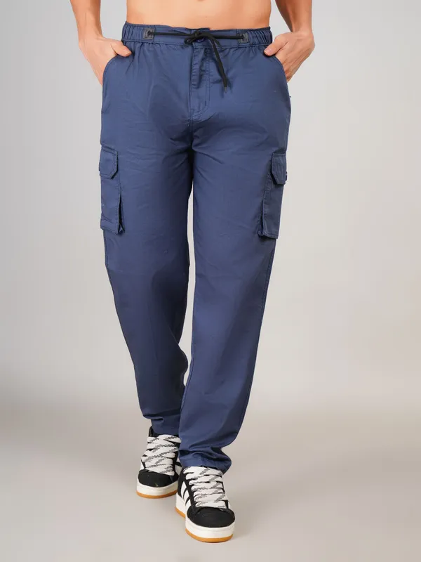 Blue_Premium_Cotton_Solid_Regular_Fit_Cargo_Pant_For_Men