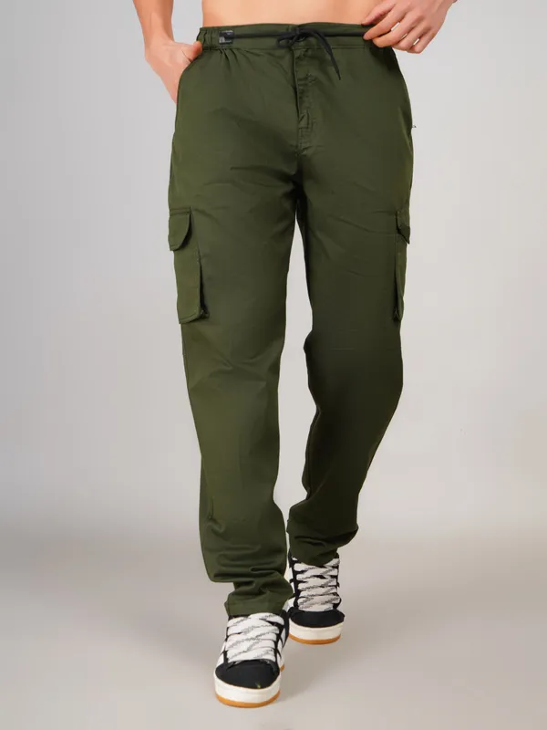 Green_Premium_Cotton_Solid_Regular_Fit_Cargo_Pant_For_Men