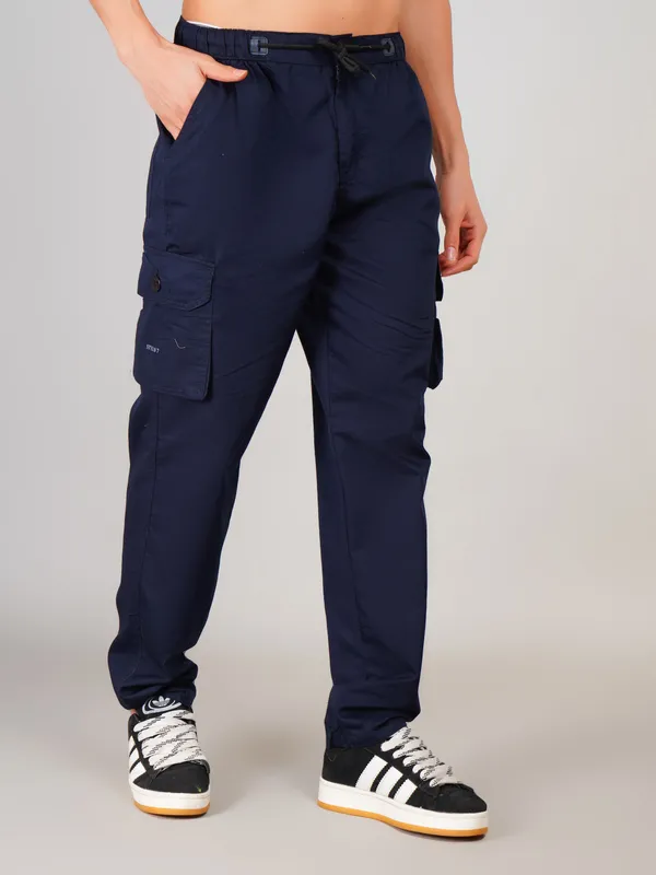 Blue_Premium_Cotton_Solid_Regular_Fit_Cargo_Pant_For_Men