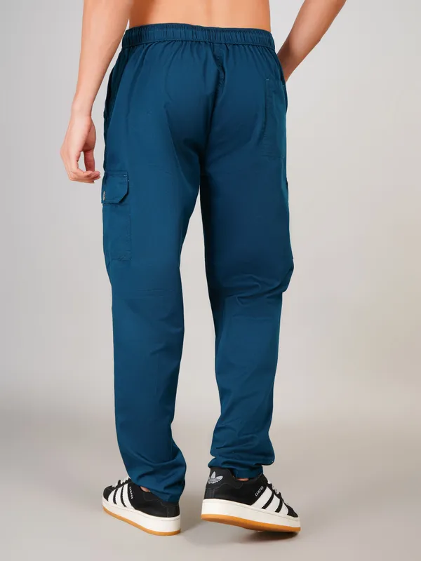 Blue_Premium_Cotton_Solid_Regular_Fit_Cargo_Pant_For_Men