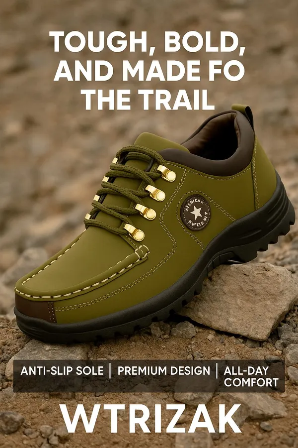 Green_Synthetic_Leather_Premium_&_Comfortable_Hiking_&_Trekking_Shoes_For_Men