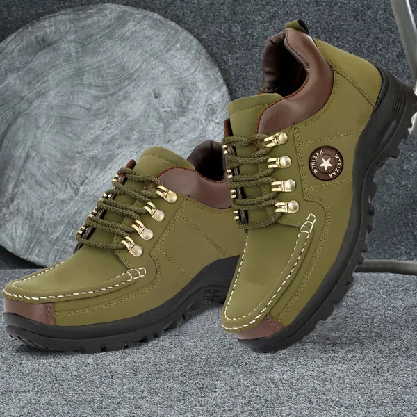 Green_Synthetic_Leather_Premium_&_Comfortable_Hiking_&_Trekking_Shoes_For_Men