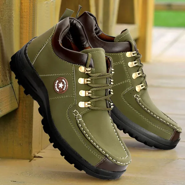 Green_Synthetic_Leather_Premium_&_Comfortable_Hiking_&_Trekking_Shoes_For_Men