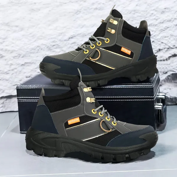 Grey_Synthetic_Leather_Premium_&_Comfortable_Shoe_For_Men