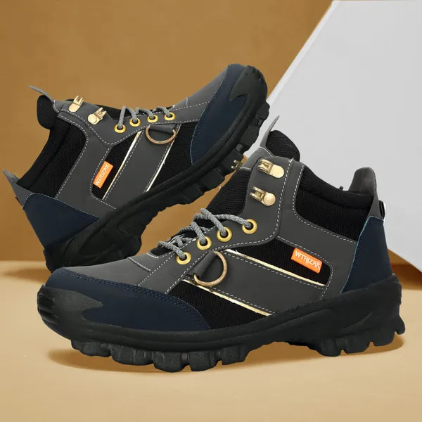 Grey_Synthetic_Leather_Premium_&_Comfortable_Shoe_For_Men
