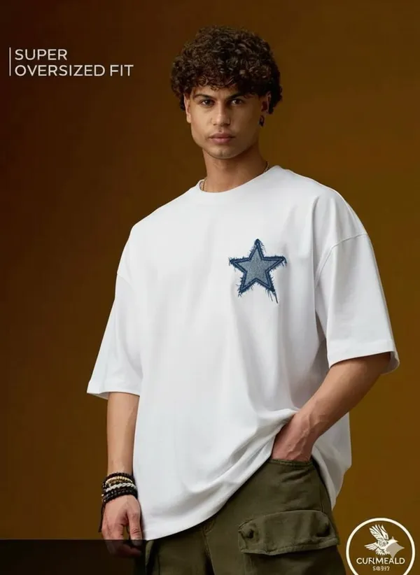 White_Premium_Cotton_Blend_Graphic_Print_Oversized_T-Shirt_For_Men