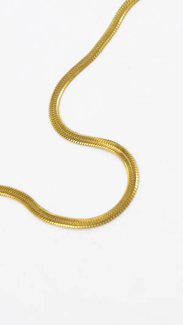 Gold_Plated_Snake_Chain_Necklace_With_Square_Charm_Pendant_And_Pearl_And_Blue_Bead_Accents_For_Women