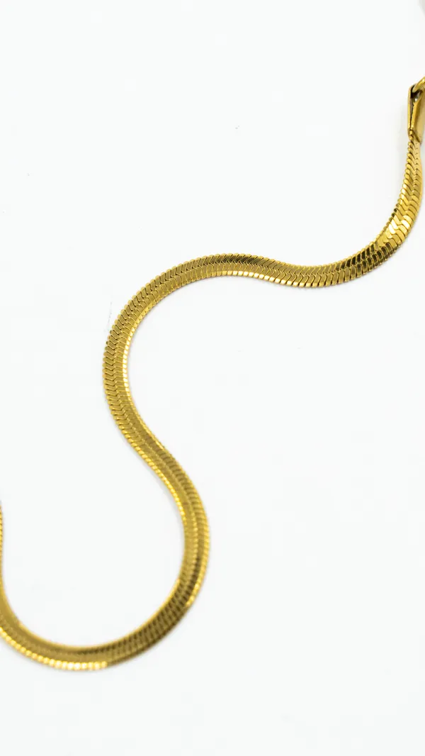 Gold_Plated_Snake_Chain_Necklace_With_Square_Charm_Pendant_And_Pearl_And_Blue_Bead_Accents_For_Women