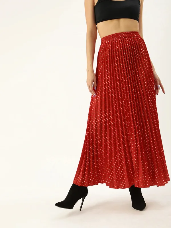 Red_Crepe_Maxi_Skirt_For_Women