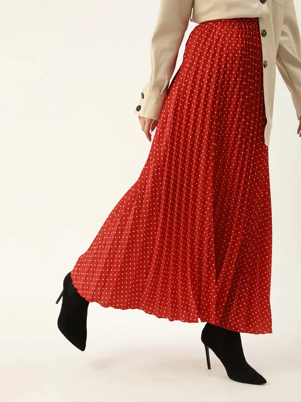 Red_Crepe_Maxi_Skirt_For_Women