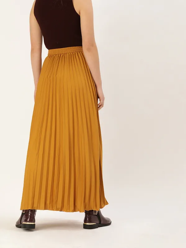 Mustard_Crepe_Maxi_Skirt_For_Women