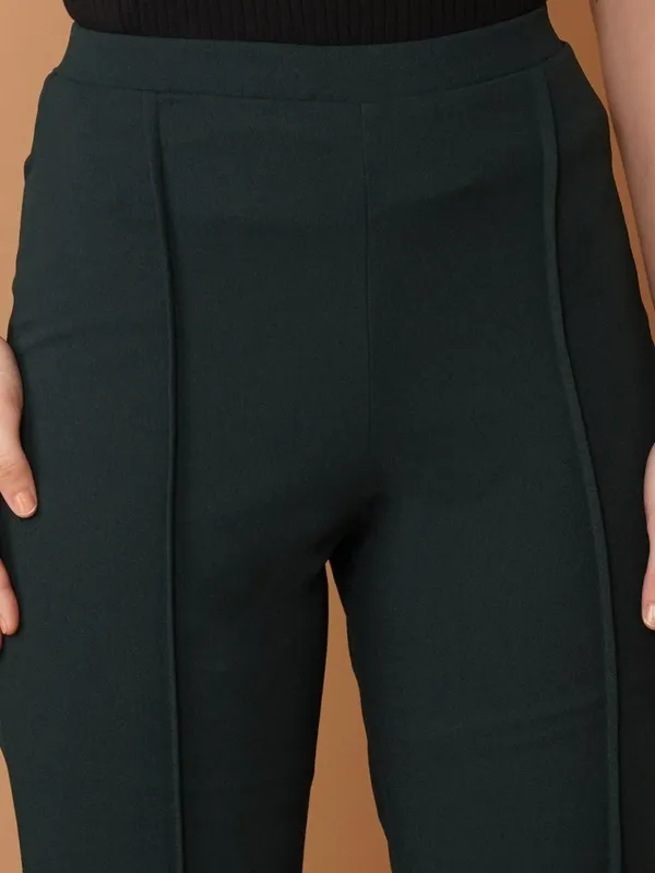 Green_Polyester_Flared_Trousers_For_Women