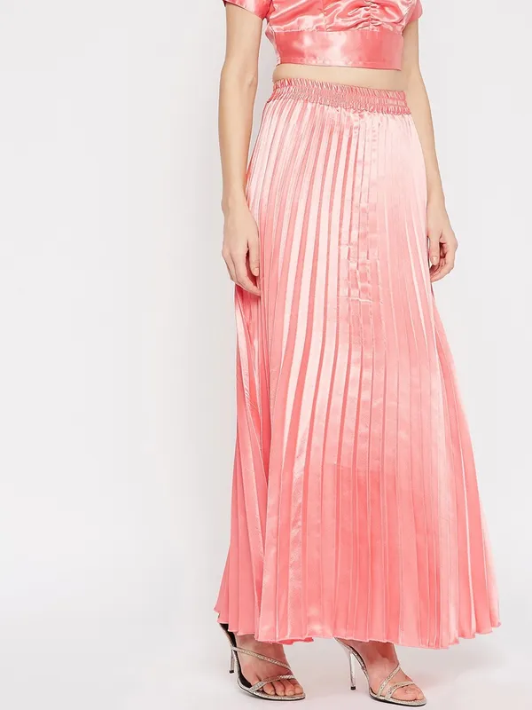 Pink_Crepe_Maxi_Skirt_For_Women