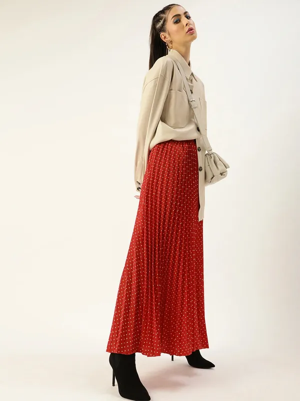 Red_Crepe_Maxi_Skirt_For_Women
