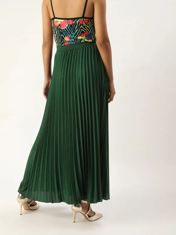 Green_Crepe_Maxi_Skirt_For_Women