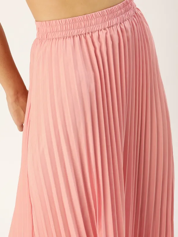 Pink_Crepe_Maxi_Skirt_For_Women